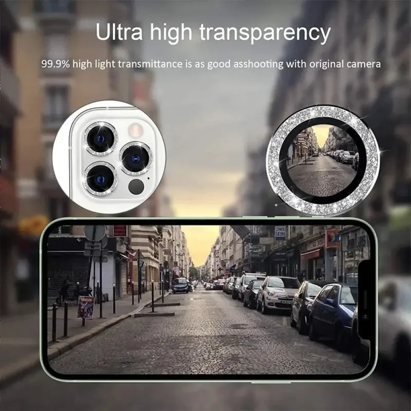 Bling Diamond Camera Lens Protector Cover For iPhone 13 12Mini 11Pro - Image 23
