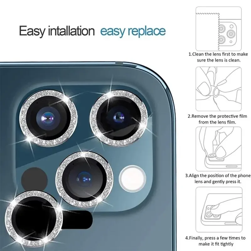 Bling Diamond Camera Lens Protector Cover For iPhone 13 12Mini 11Pro - Image 26