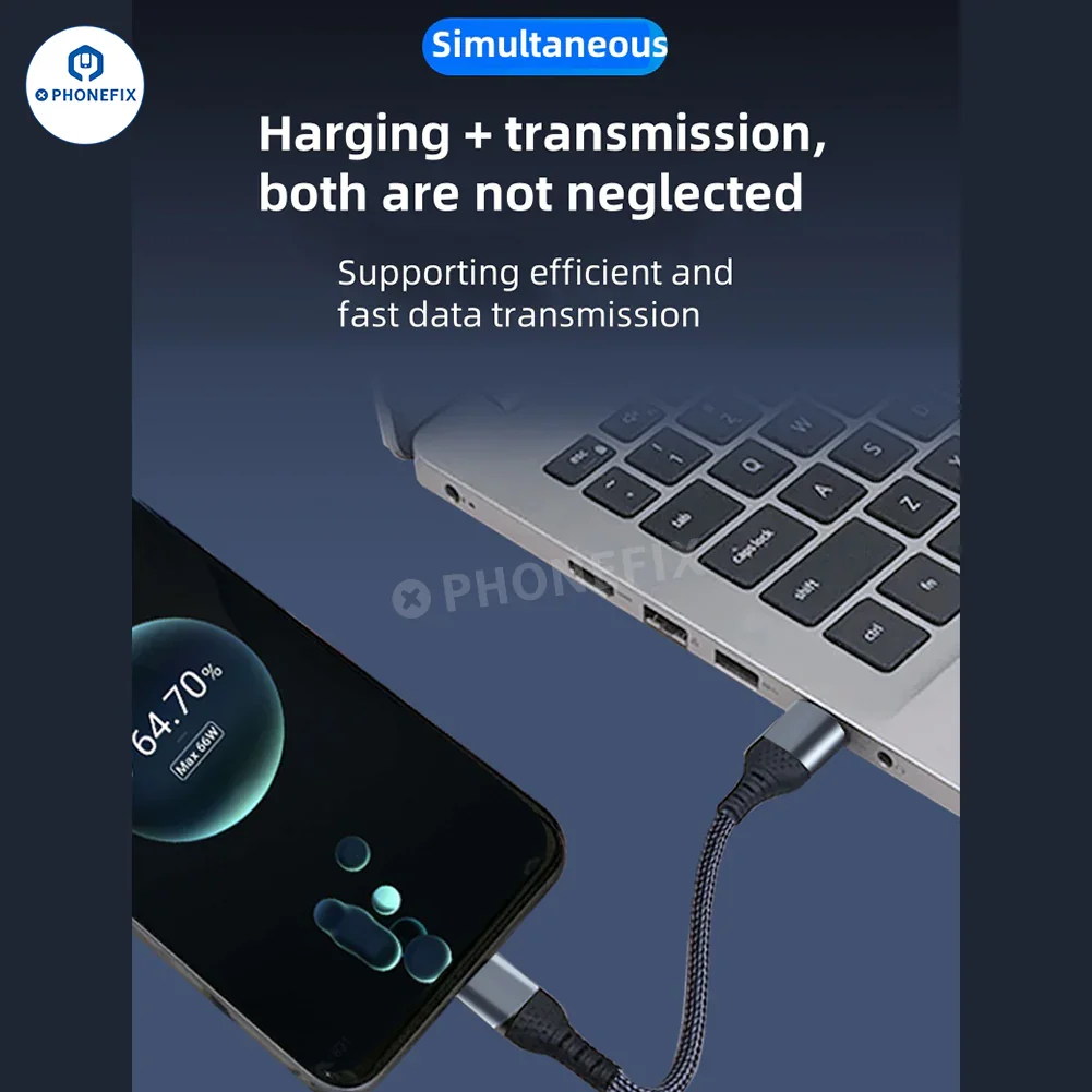Braided Short Fast Charging Cable for iPhone Android Type-C - Image 3