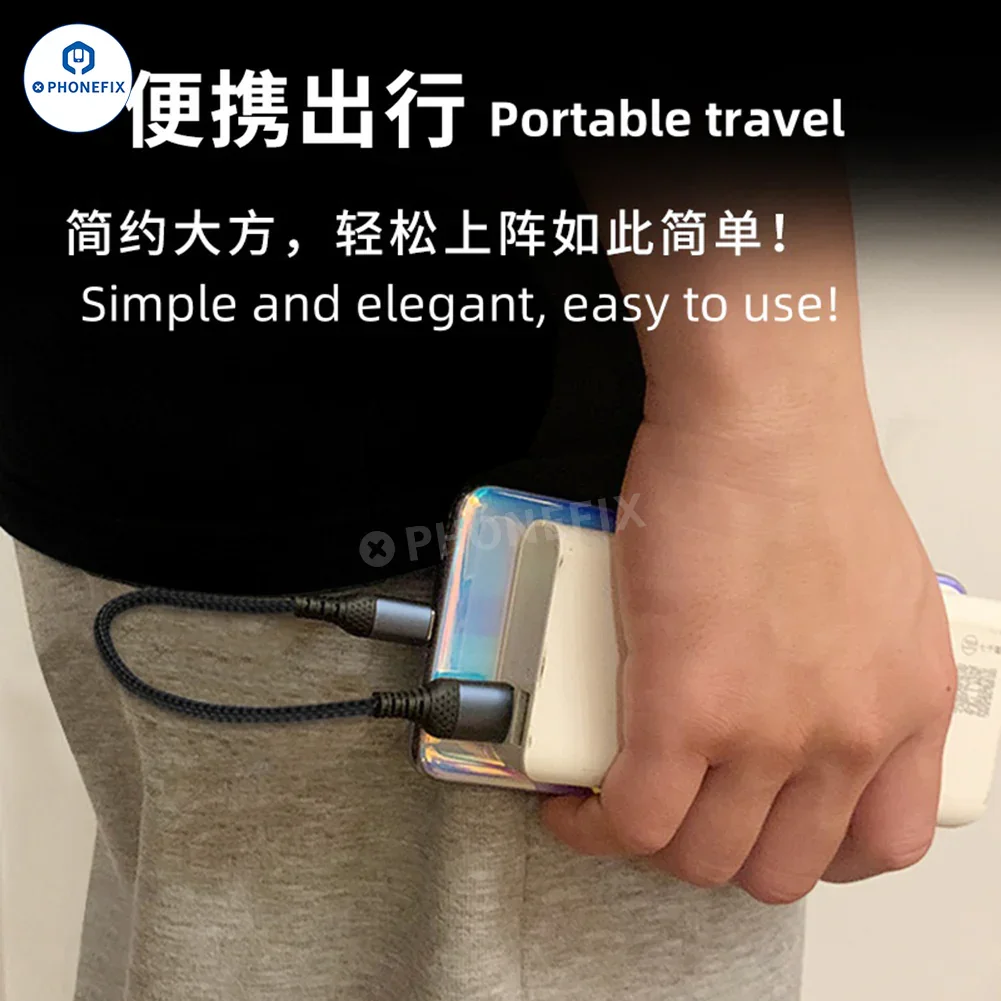 Braided Short Fast Charging Cable for iPhone Android Type-C - Image 5
