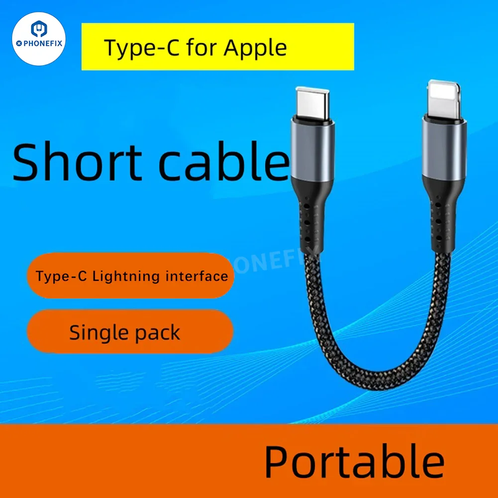 Braided Short Fast Charging Cable for iPhone Android Type-C - Image 7