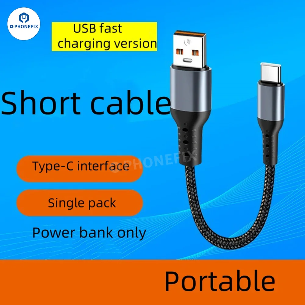 Braided Short Fast Charging Cable for iPhone Android Type-C - Image 8