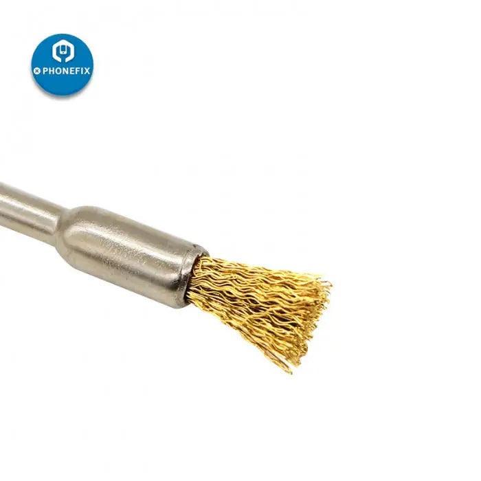 Brass Wire Copper Brush Rotary Copper Wire PCB Board Polishing Tool - Image 2