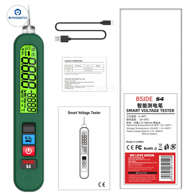 BSIDE Rechargeable Voltage Non-Contact Voltage Detector Pen - Image 7