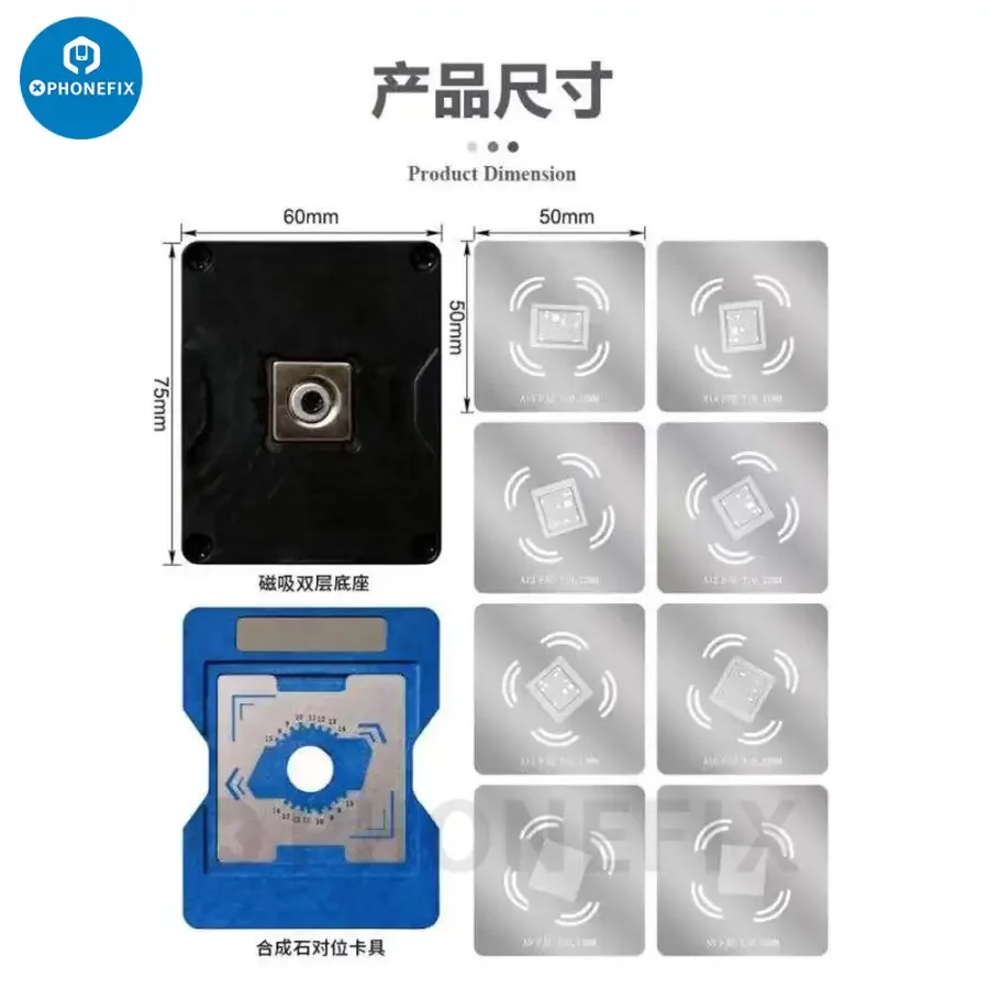 BST-081 Universal CPU Reballing Tin Planting Table for iPhone CPU Chip - Image 4