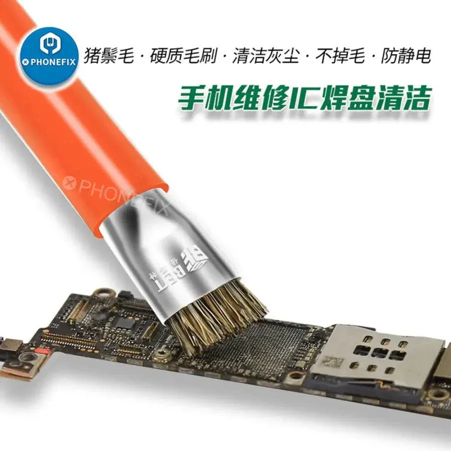 BST-71 Anti-Static Brush Double Head Hard Brush For PCB BGA Repair - Image 4