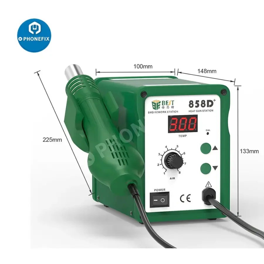 BST-858D+ Hot Air Gun Rework Soldering Station For Phone Repair - Image 2