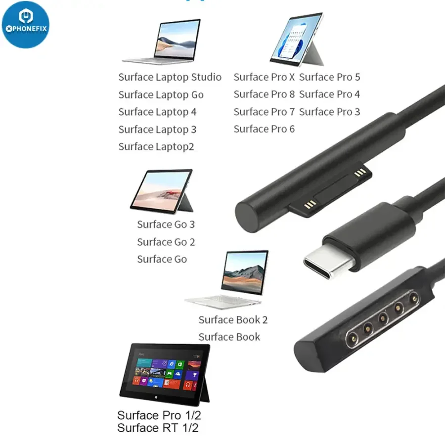 BY-006S  Mult-Function Microsoft Power Cable for Surface Laptop - Image 5