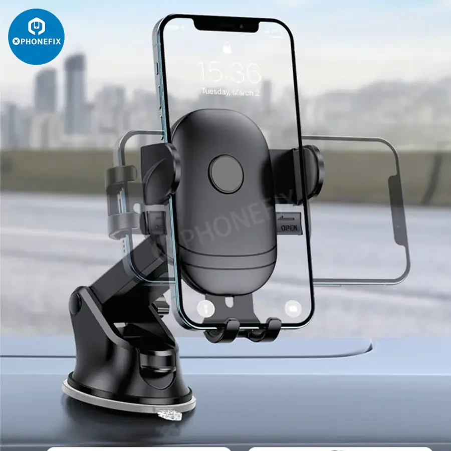 Car Phone Holder Dashboard Air Vent Smartphone Mount - Image 3