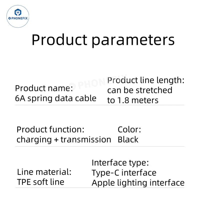 Car Spring Retractable 6A Super Fast Charging Data Cable - Image 6