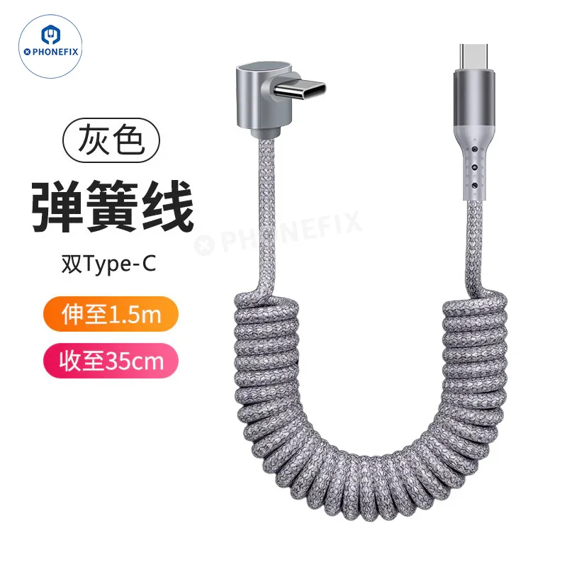 CarPlay Coiled Charging Data Cable for iPhone Android Phones - Image 15