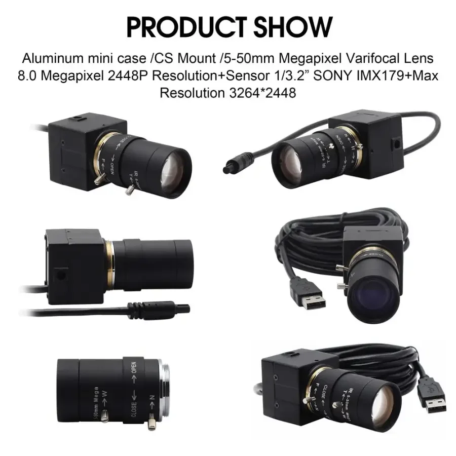 CCTV High Resolution 8MP USB Webcam Indurstrial USB Video Camera - Image 7