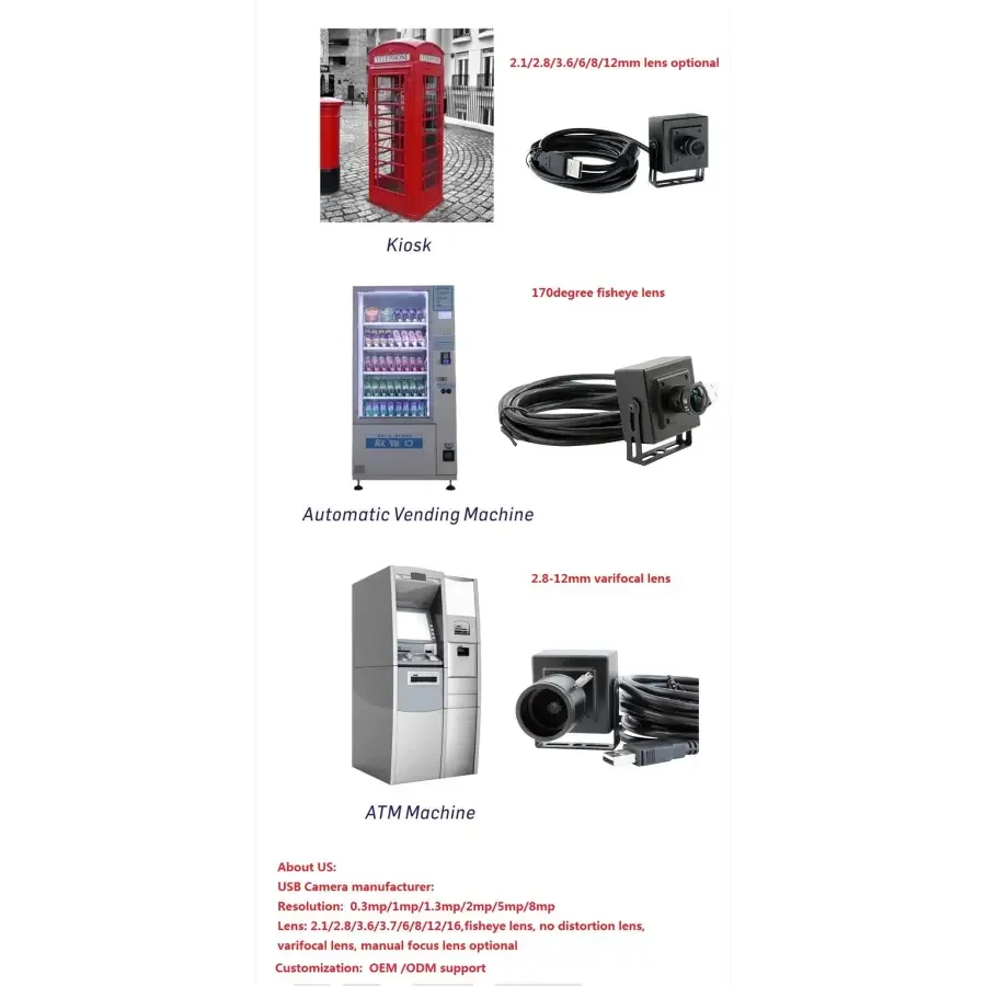 CCTV High Resolution 8MP USB Webcam Indurstrial USB Video Camera - Image 9