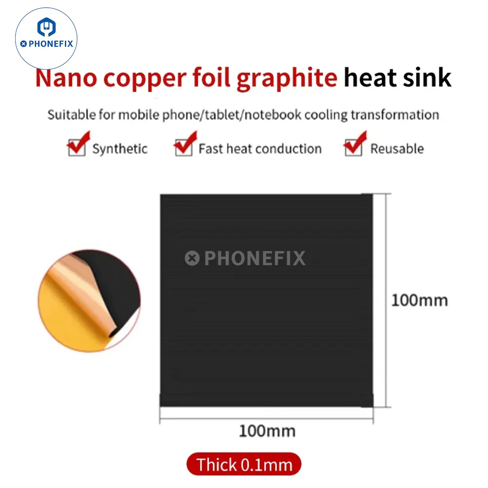 Copper Foil Graphene Heatsink Thermal Pad Phone CPU Cooling Mat - Image 2