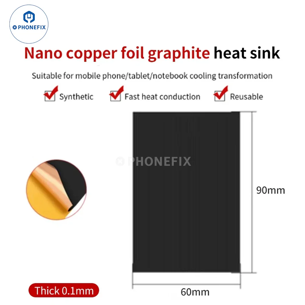 Copper Foil Graphene Heatsink Thermal Pad Phone CPU Cooling Mat - Image 3