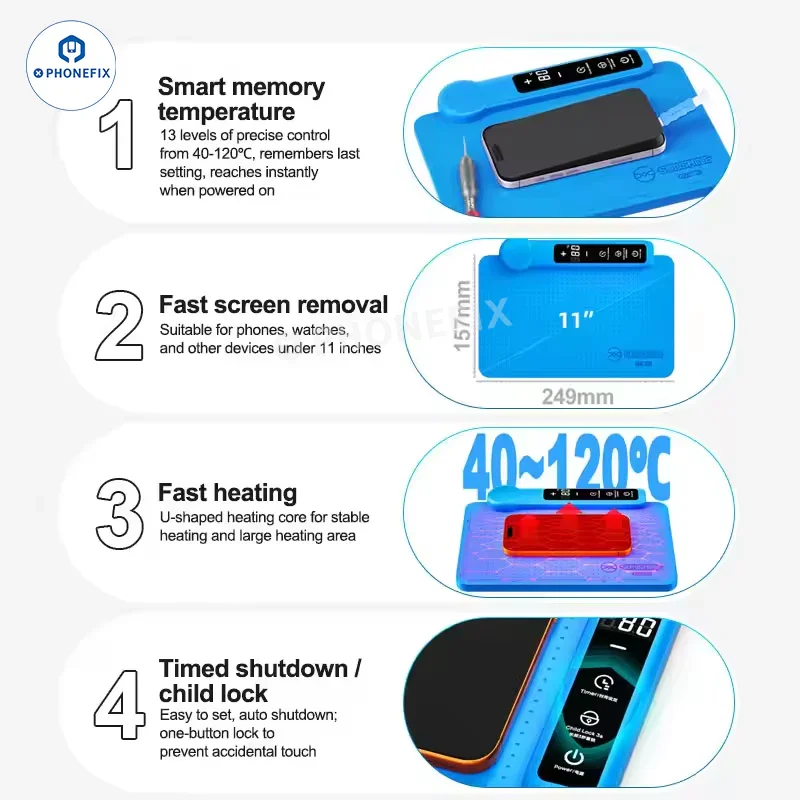 CPB Pre-Heating Pad Tablet iPhone Mobile LCD Screen Separator - Image 12