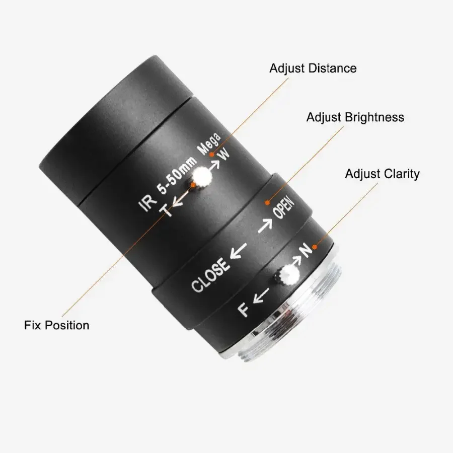 CS Mount Fixed Focus len CCTV Manual Zoom USB Cameras Lens - Image 4