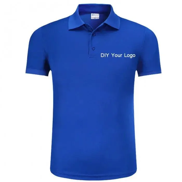 Customized T Shirt Clothes Blue T-shirt for DIY Your Own Brand Logo - Image 5