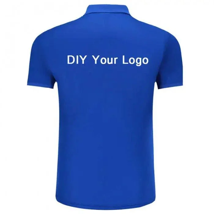 Customized T Shirt Clothes Blue T-shirt for DIY Your Own Brand Logo - Image 6
