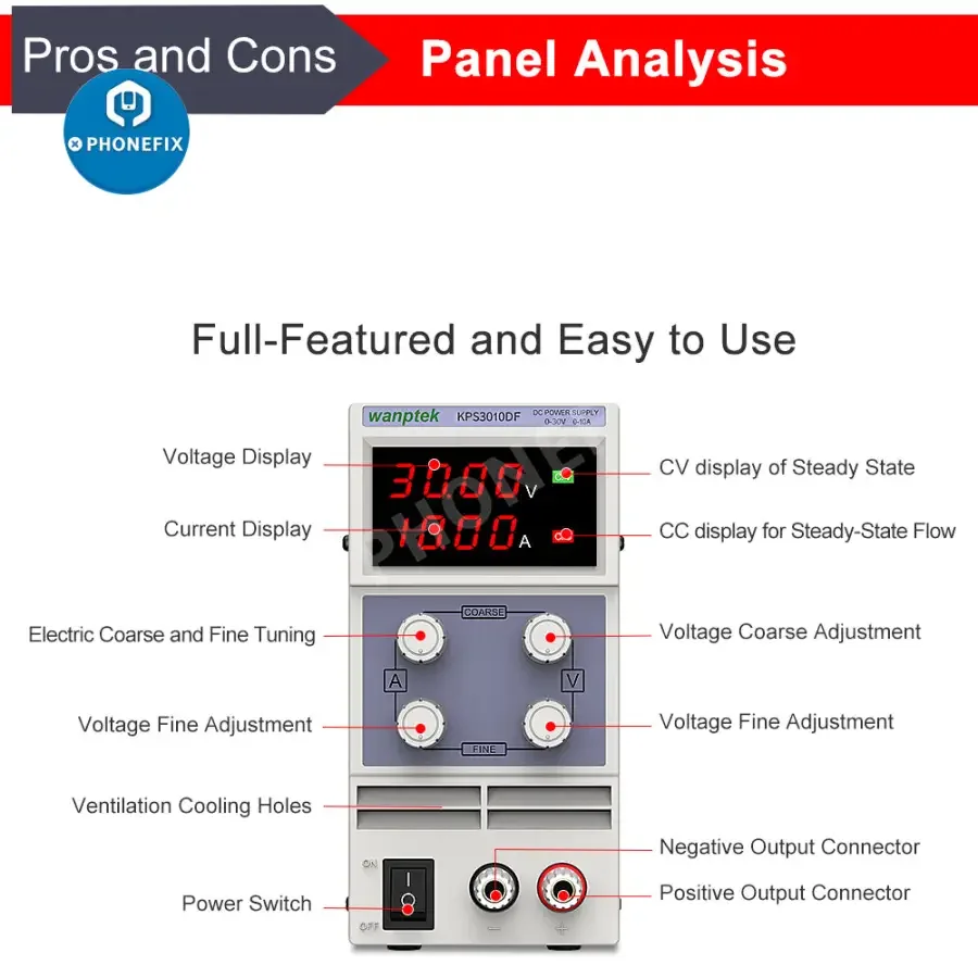 DC Power Supply Voltage Regulator Stabilizer Switching Variable Bench Source - Image 3