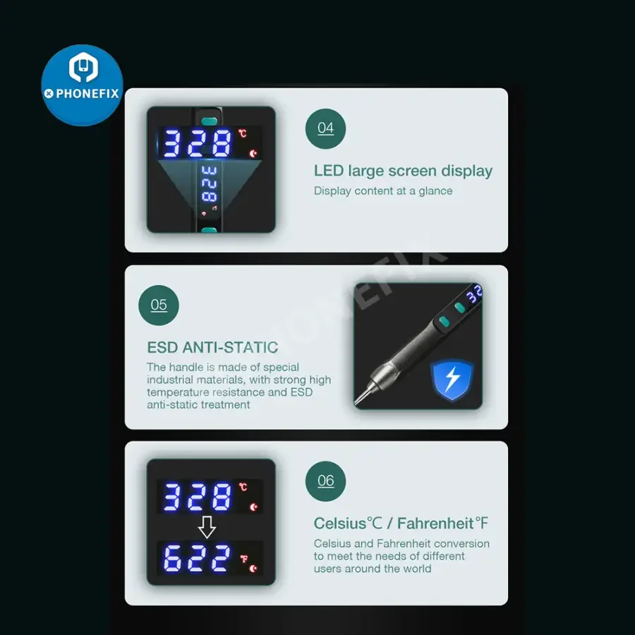 DES 68 TE TF TH Mini Nano Soldering Station Digital Welding Tool - Image 11