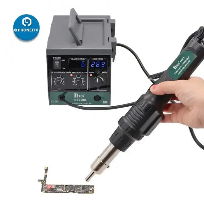 DES H92 2 in 1 Precision Hot Air Gun SMD Soldering Rework Station - Image 5