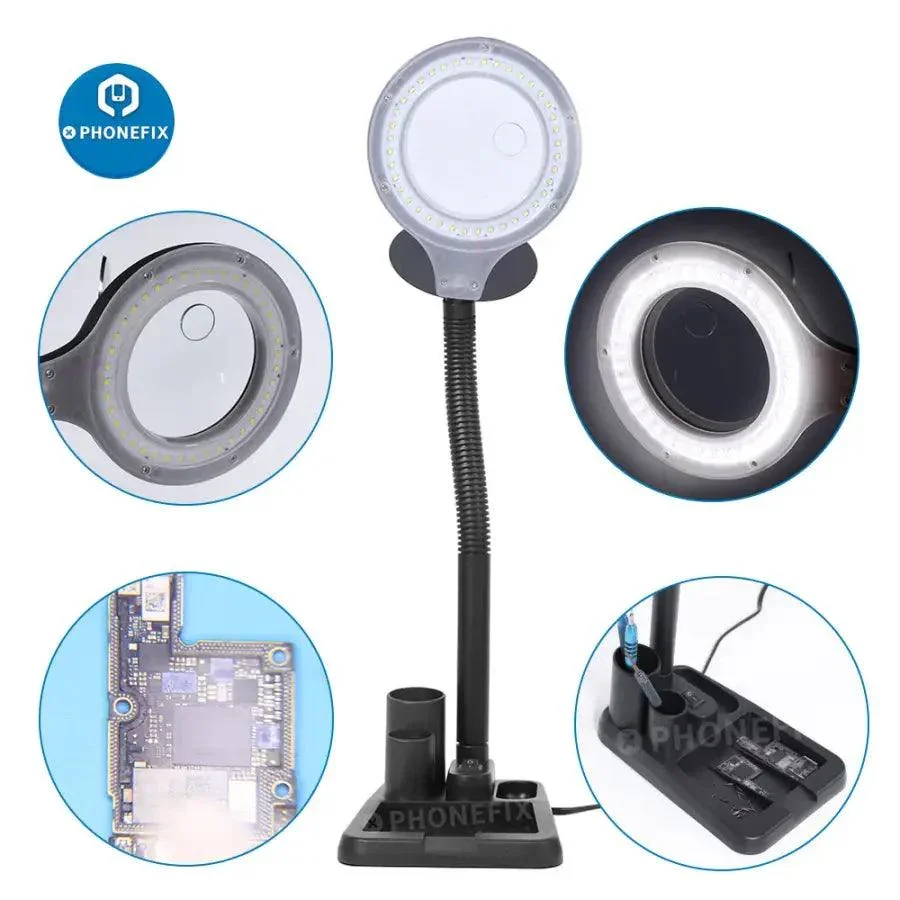 Desktop 10 Times HD Magnifying Glass with Adjustable LED Lamp - Image 6