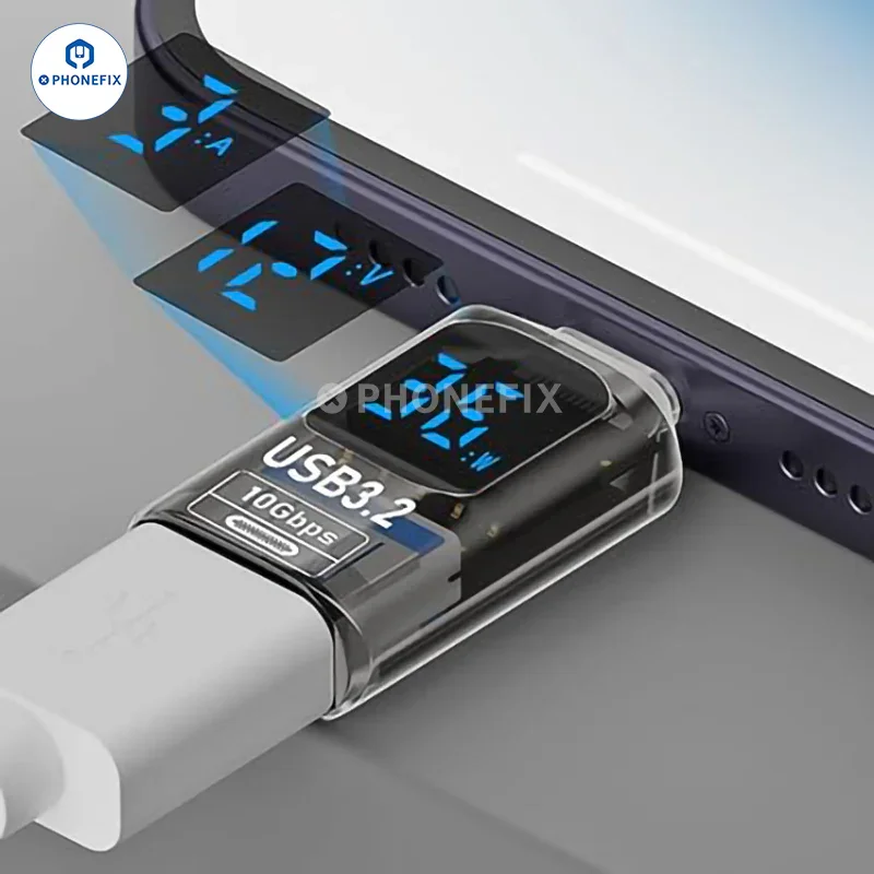 Digital Display Type-C USB 3.2 Mobile Phone Laptop Adapter - Image 3