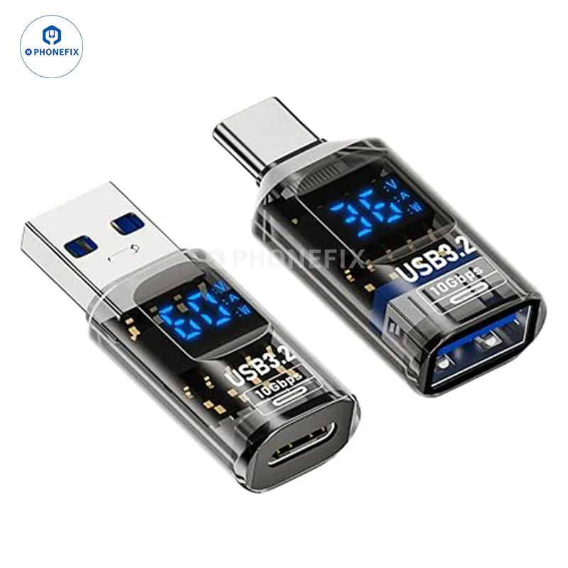 Digital Display Type-C USB 3.2 Mobile Phone Laptop Adapter - Image 4