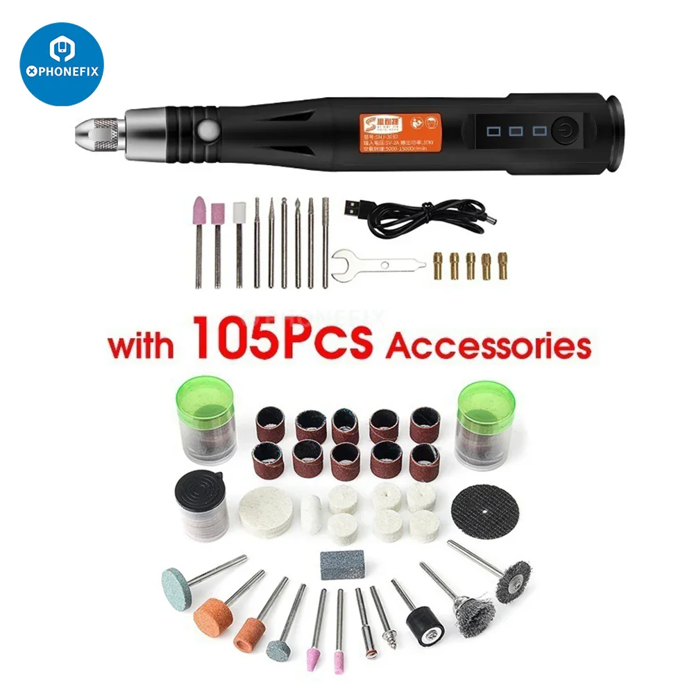 DIY Small Electric Micro Engraving Pen Rotary Carving Tool Kit - Image 2