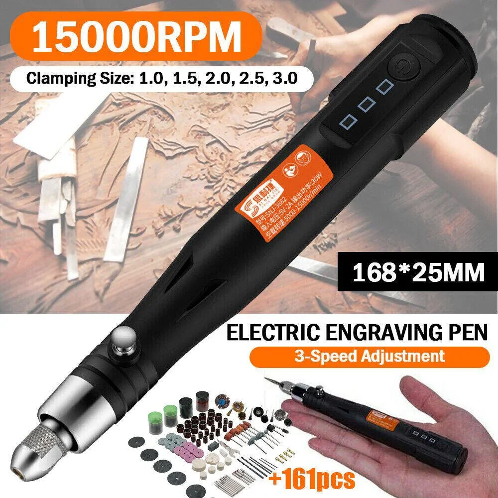 DIY Small Electric Micro Engraving Pen Rotary Carving Tool Kit - Image 4