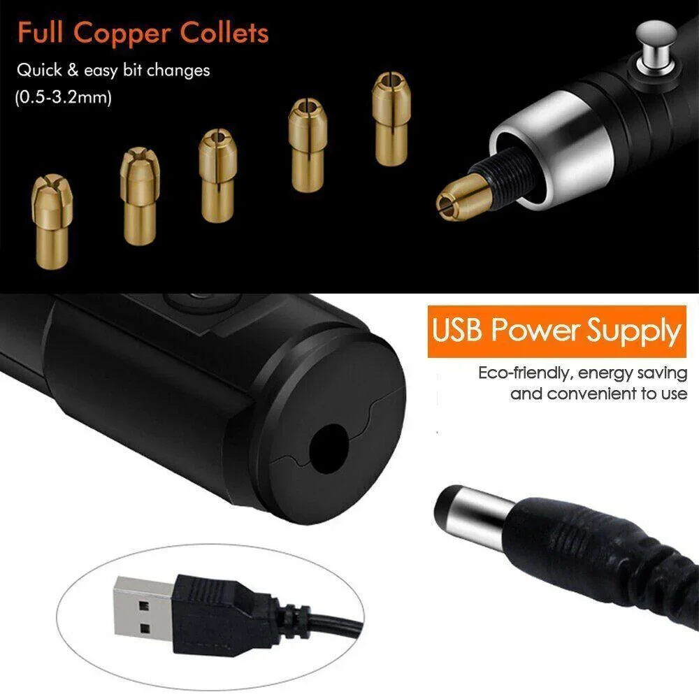DIY Small Electric Micro Engraving Pen Rotary Carving Tool Kit - Image 5