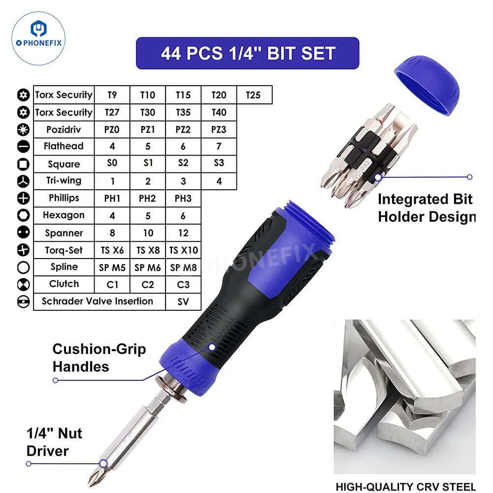 DIYFIXTOOL Essential Electronics Toolkit - PC, Laptop, Phone Repair Kit - Image 4