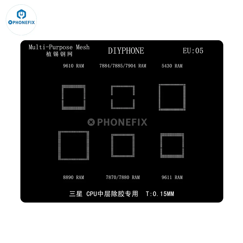 DIYPHONE 0.12mm CPU BGA Reballing Stencil For Samsung Exynos - Image 12