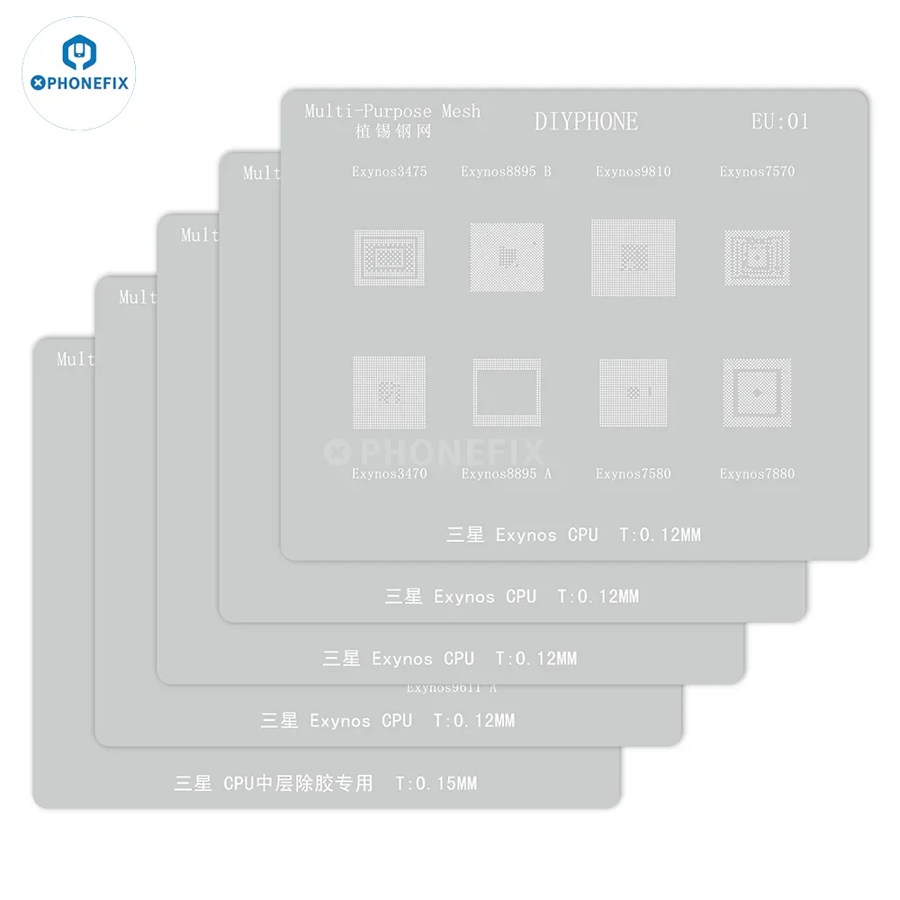 DIYPHONE 0.12mm CPU BGA Reballing Stencil For Samsung Exynos - Image 2