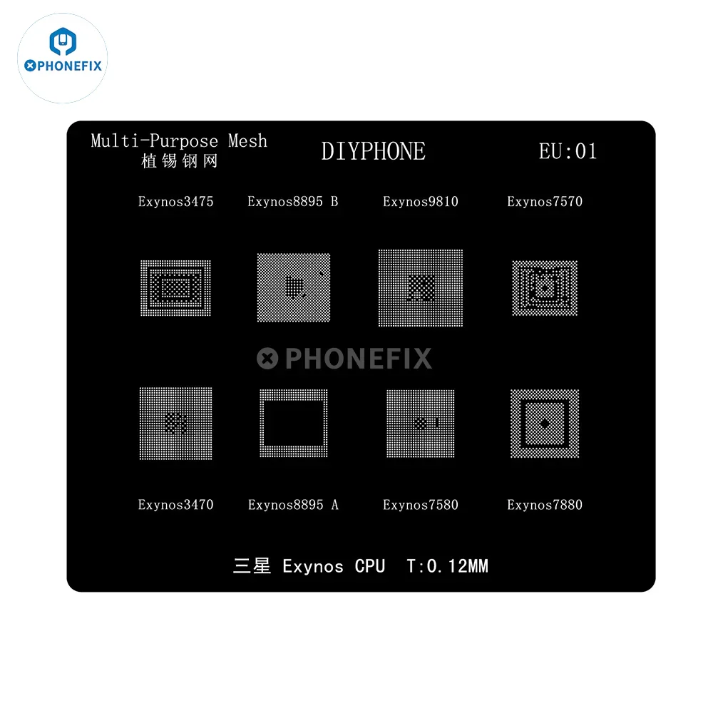DIYPHONE 0.12mm CPU BGA Reballing Stencil For Samsung Exynos - Image 4