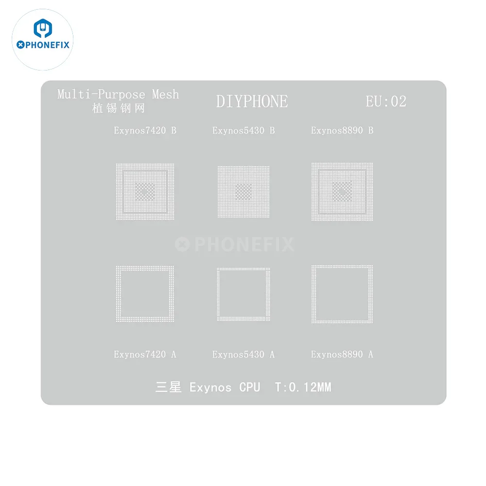 DIYPHONE 0.12mm CPU BGA Reballing Stencil For Samsung Exynos - Image 5