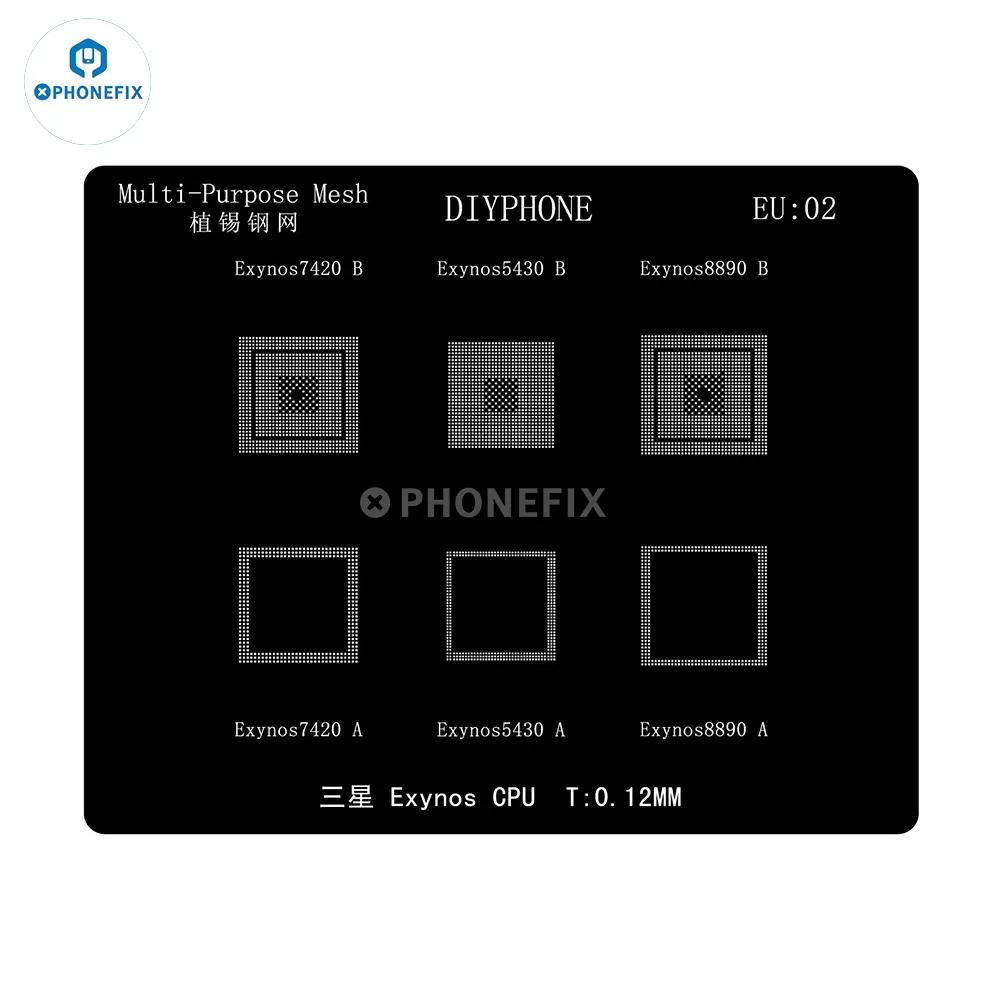 DIYPHONE 0.12mm CPU BGA Reballing Stencil For Samsung Exynos - Image 6