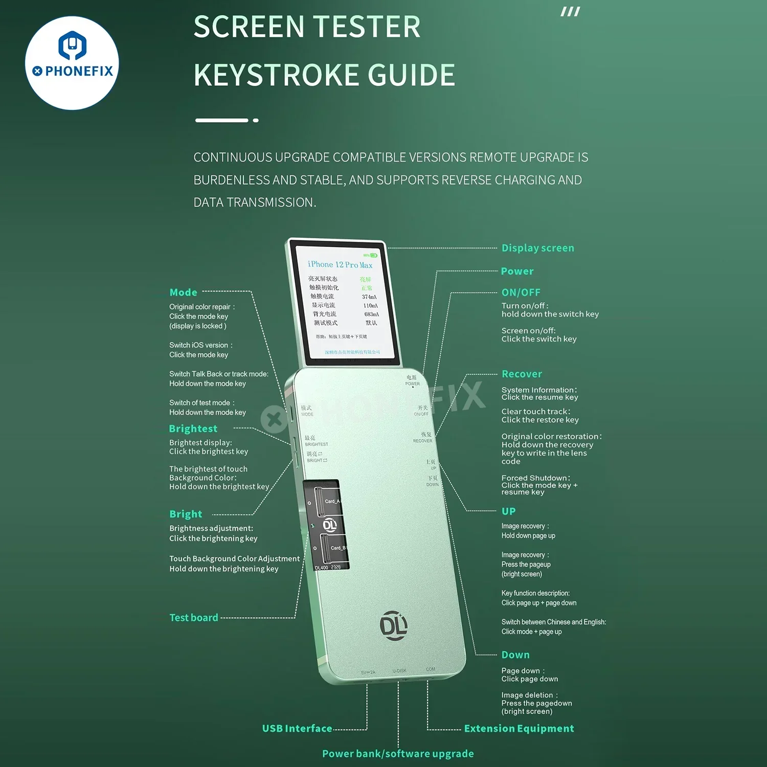DL400 Pro iTestBox Display Touch Screen Tester For iPhone 6-16 Plus - Image 11