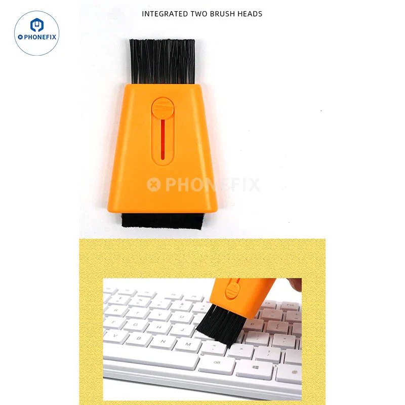 Double-ended Retractable Cleaning Brush Phone keyboard Dust Brush - Image 3