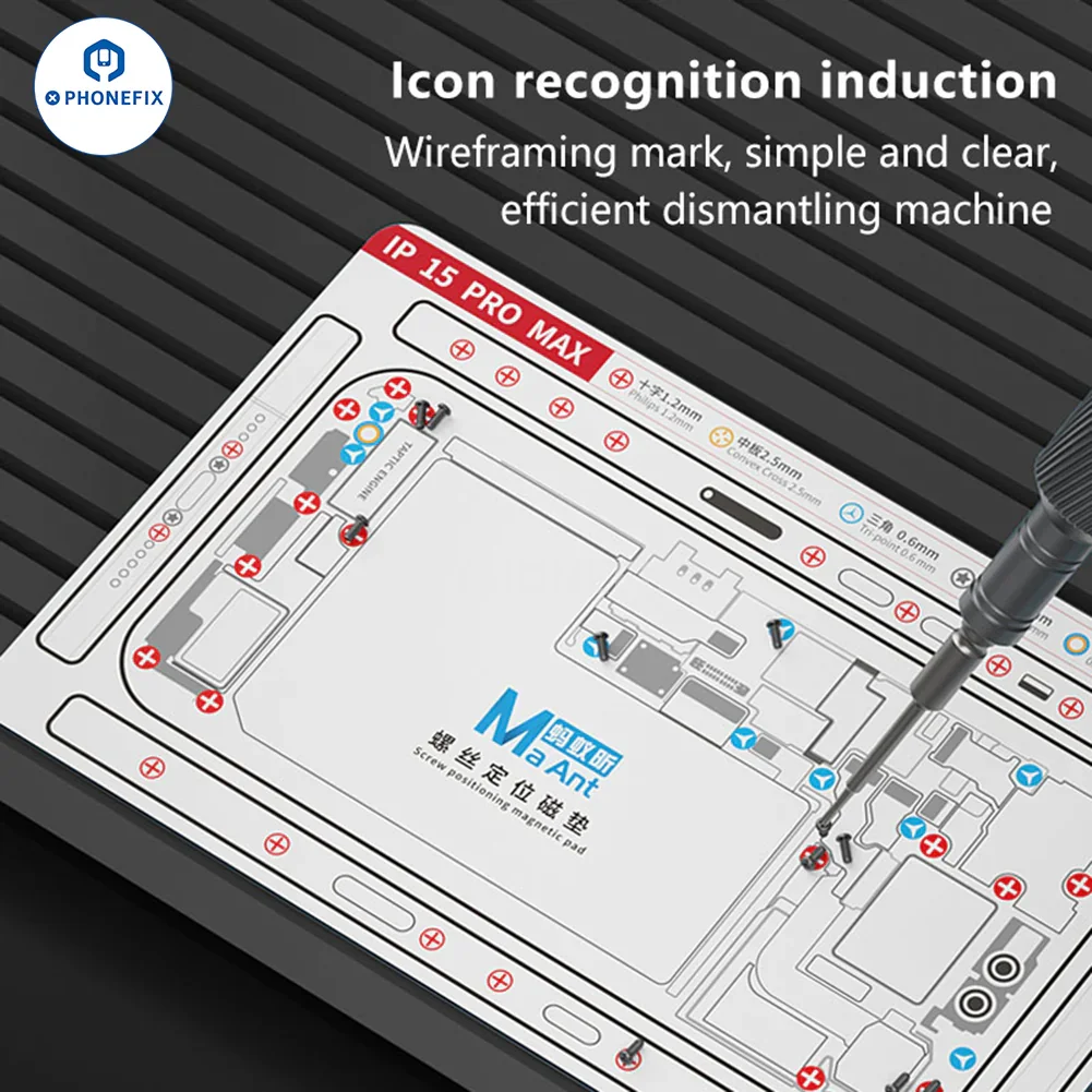 Double-sided Screw Positioning Magnetic Pad For iPhone X-15 Series - Image 5