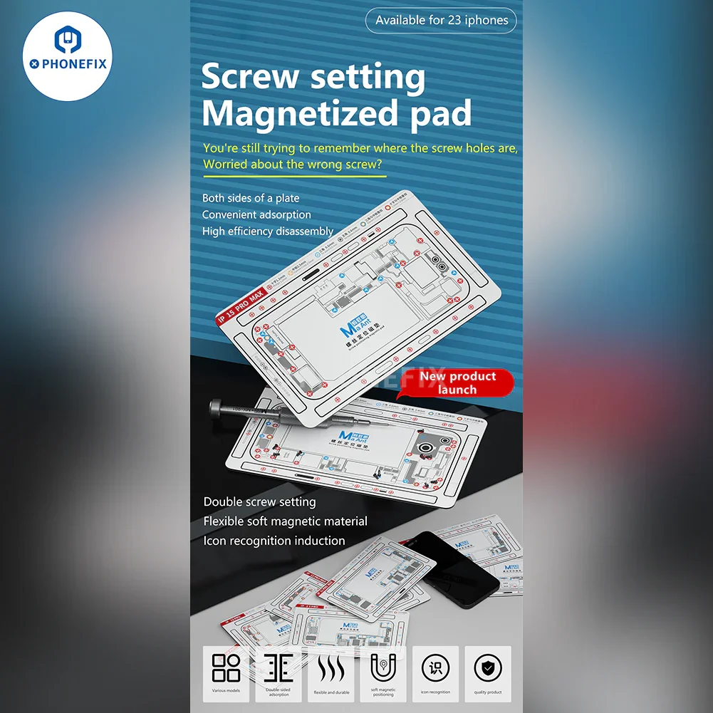 Double-sided Screw Positioning Magnetic Pad For iPhone X-15 Series - Image 6