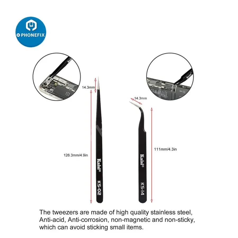 Double Sided Soldering Assist Aid Repair Tool With 2 Precision Tweezers - Image 5