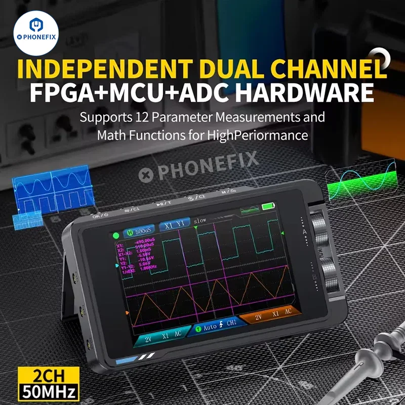 DS215H Mini Oscilloscope 2in1 Dual Channel Signal Generator - Image 4