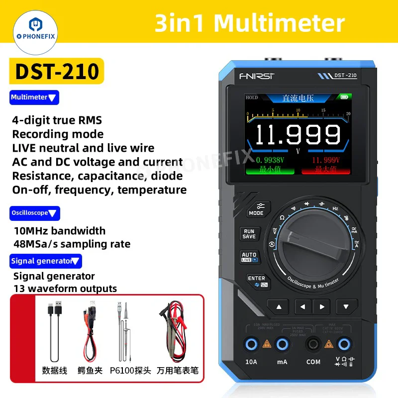 DST210 DST201 Multimeter Oscilloscope Signal Generator 3in1 - Image 8