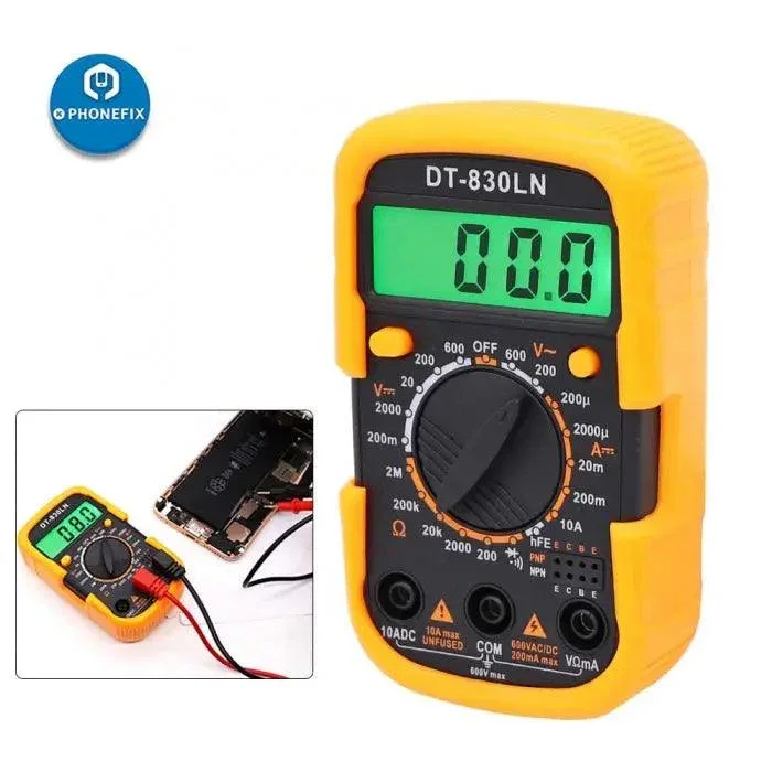 DT-830LN Digital Multimeter LCD Backlight Display Voltage Meter - Image 2