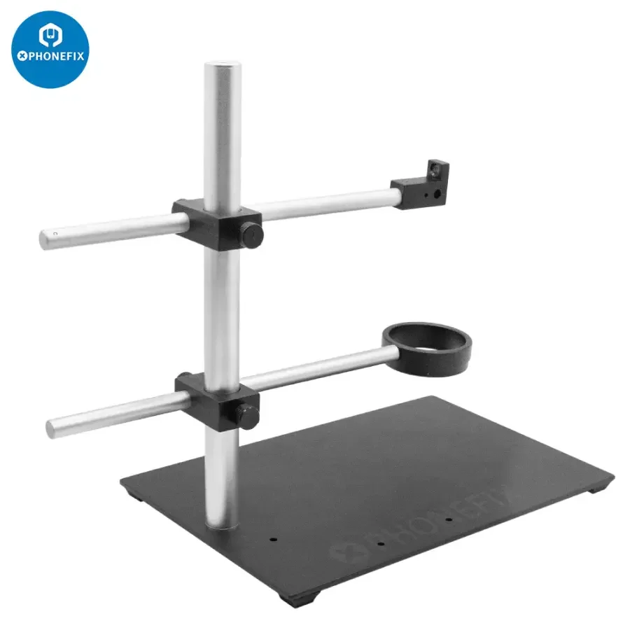 Dual Arm Boom Stand Adjustable Metal Holder Set For Microscope Camera - Image 2