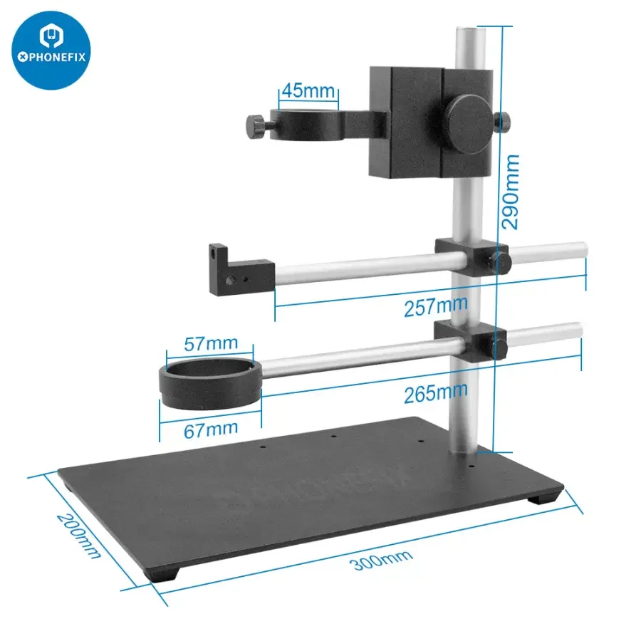 Dual Arm Boom Stand Adjustable Metal Holder Set For Microscope Camera - Image 26