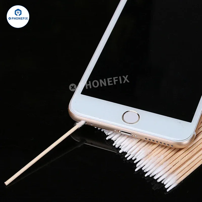 Dustless Wood Cotton Swab Clean Sticks for Cleaning Small Gap in Phone - Image 2