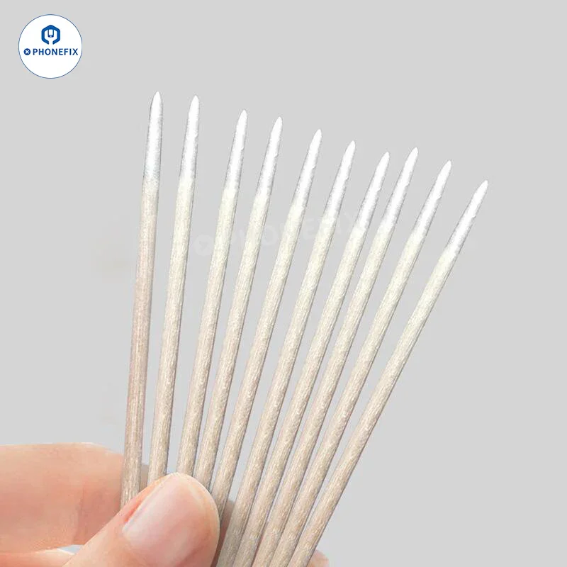 Dustless Wood Cotton Swab Clean Sticks for Cleaning Small Gap in Phone - Image 3